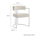 Huron Curved Back Fabric and Metal Dining Accent Chair by HouseOfZazla