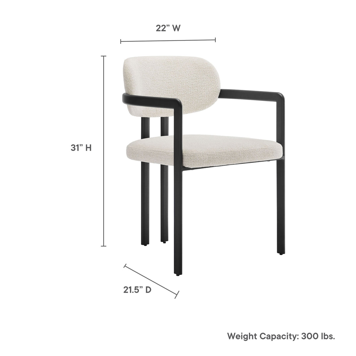 Elio Barrel Fabric and Metal Dining Chair by Modway, photo 2 of 21