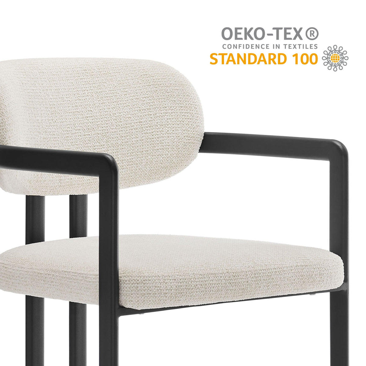 Elio Barrel Fabric and Metal Dining Chair by Modway, photo 4 of 21