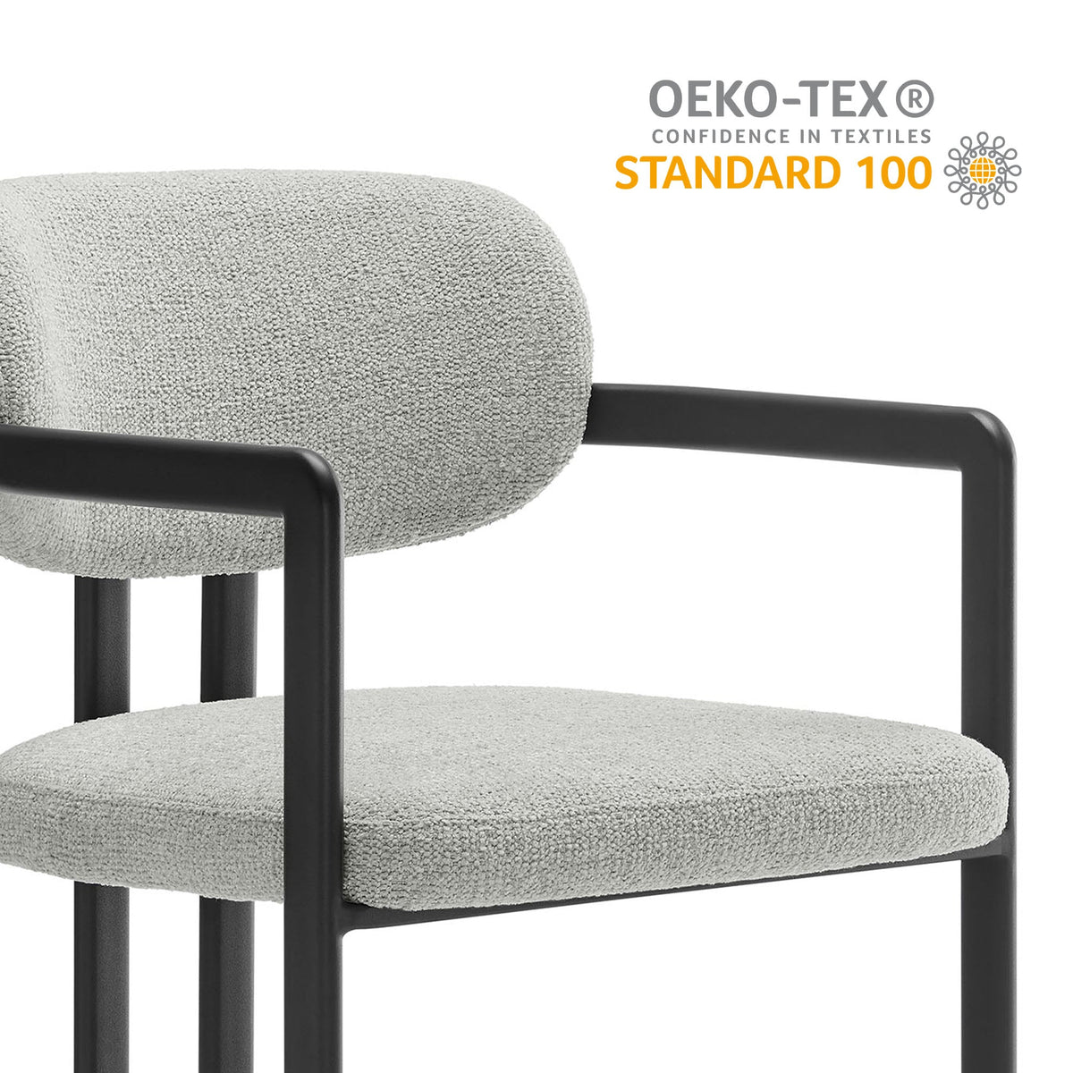 Elio Barrel Fabric and Metal Dining Chair by Modway, photo 14 of 21