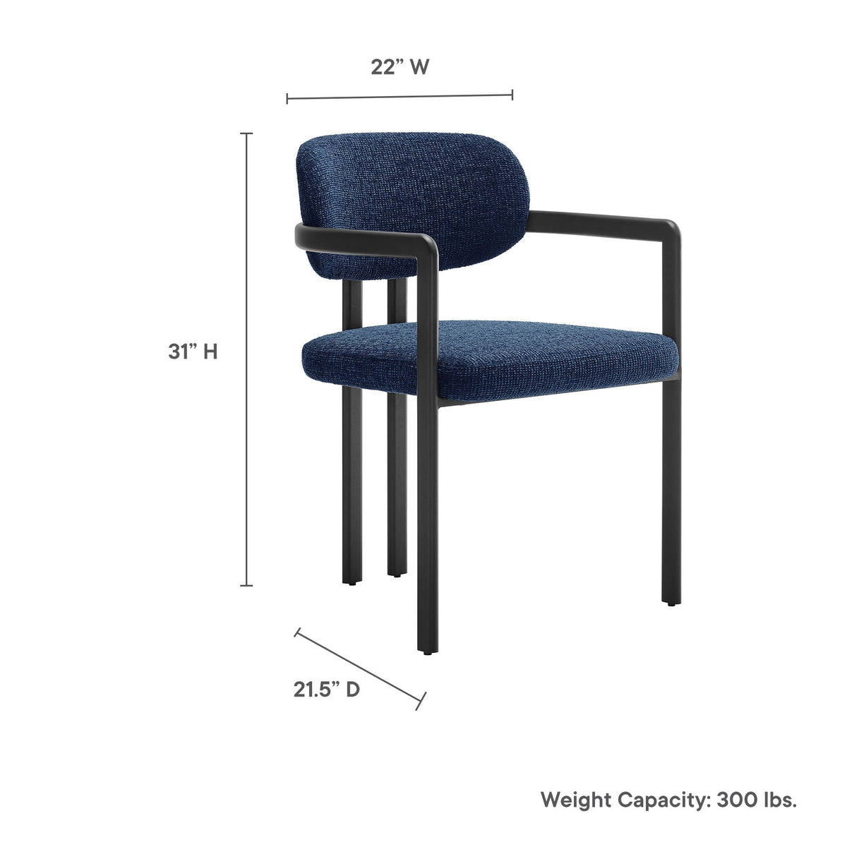 Elio Barrel Fabric and Metal Dining Chair by Modway, photo 15 of 21