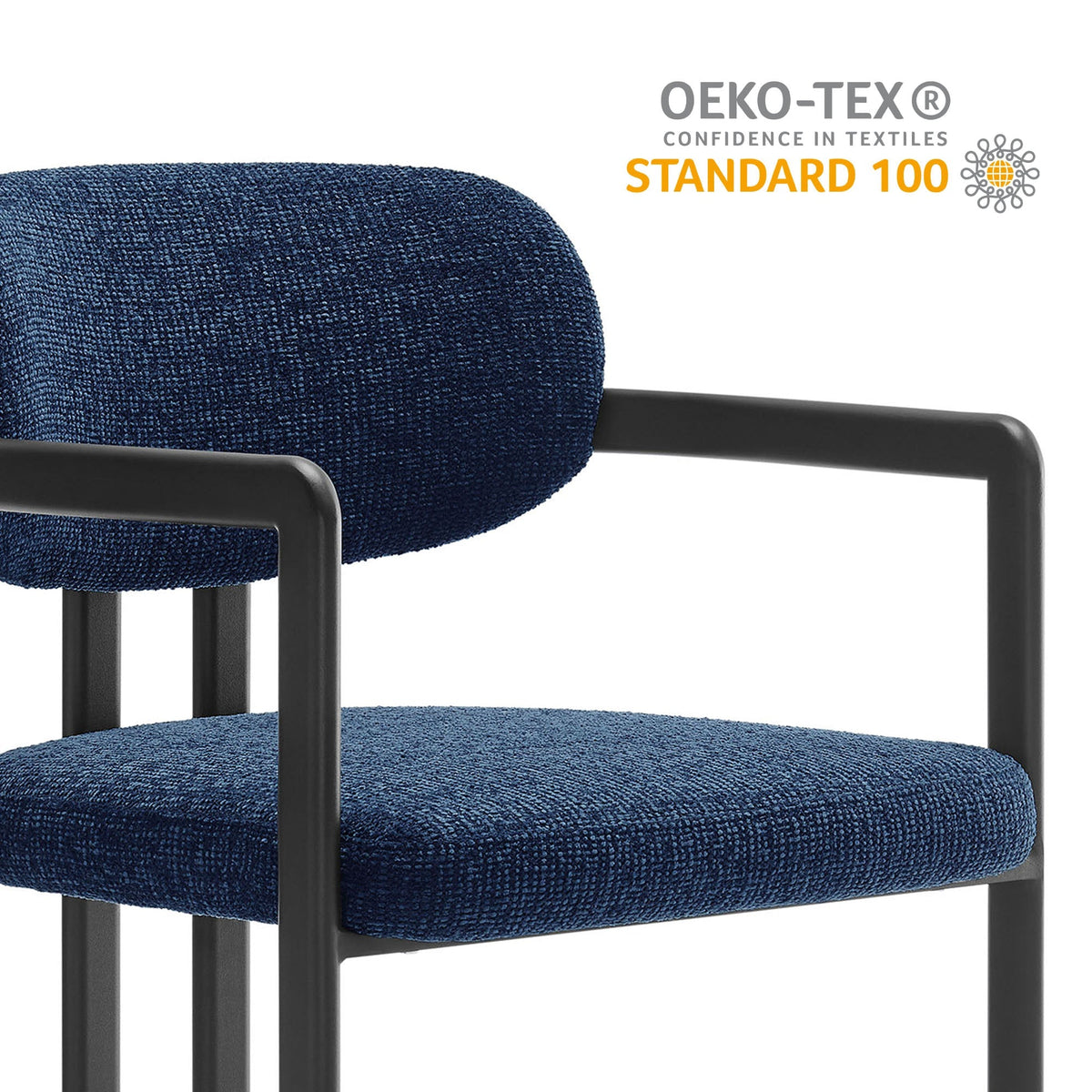 Elio Barrel Fabric and Metal Dining Chair by Modway, photo 17 of 21