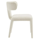 Stellan Curved Back Boucle Upholstered Dining Chair Set of 2 by HouseOfZazla