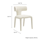 Stellan Curved Back Boucle Upholstered Dining Chair Set of 2 by HouseOfZazla
