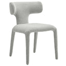 Stellan Curved Back Boucle Upholstered Dining Chair Set of 2 by HouseOfZazla