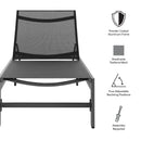 Tahoe Outdoor Patio Mesh and Aluminum Chaise Lounge by Modway