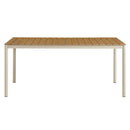 Finn 71" Outdoor Patio Aluminum Dining Table with Faux Wood Top by HouseOfZazla