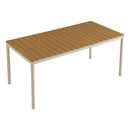 Finn 71" Outdoor Patio Aluminum Dining Table with Faux Wood Top by HouseOfZazla