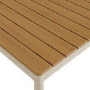 Finn 71" Outdoor Patio Aluminum Dining Table with Faux Wood Top by HouseOfZazla
