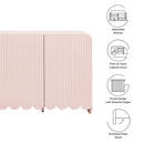 Dahlia Fluted and Scalloped Sideboard Storage Cabinet by HouseOfZazla