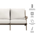 Saratoga Outdoor Patio Teak Wood Loveseat by Modway by HouseOfZazla