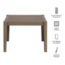 Northlake Square Outdoor Patio Teak Side Table by Modway by HouseOfZazla