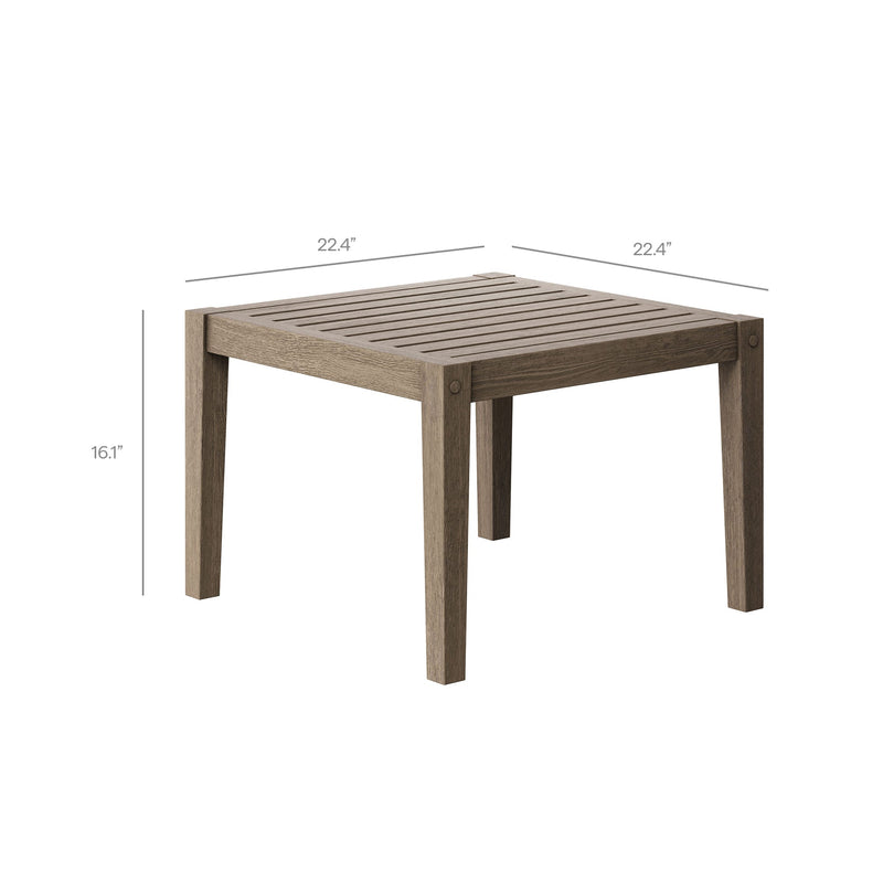 Northlake Square Outdoor Patio Teak Side Table by Modway, photo 2 of 7