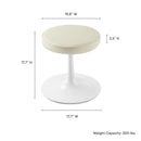 Lippa Vegan Leather Round Stool by Modway by HouseOfZazla