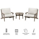 Saratoga 3-Piece Outdoor Patio Teak Wood Furniture Set by HouseOfZazla