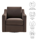 Liora Performance Velvet Swivel Armchair by Modway by HouseOfZazla