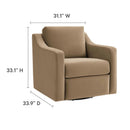 Liora Performance Velvet Swivel Armchair by Modway by HouseOfZazla