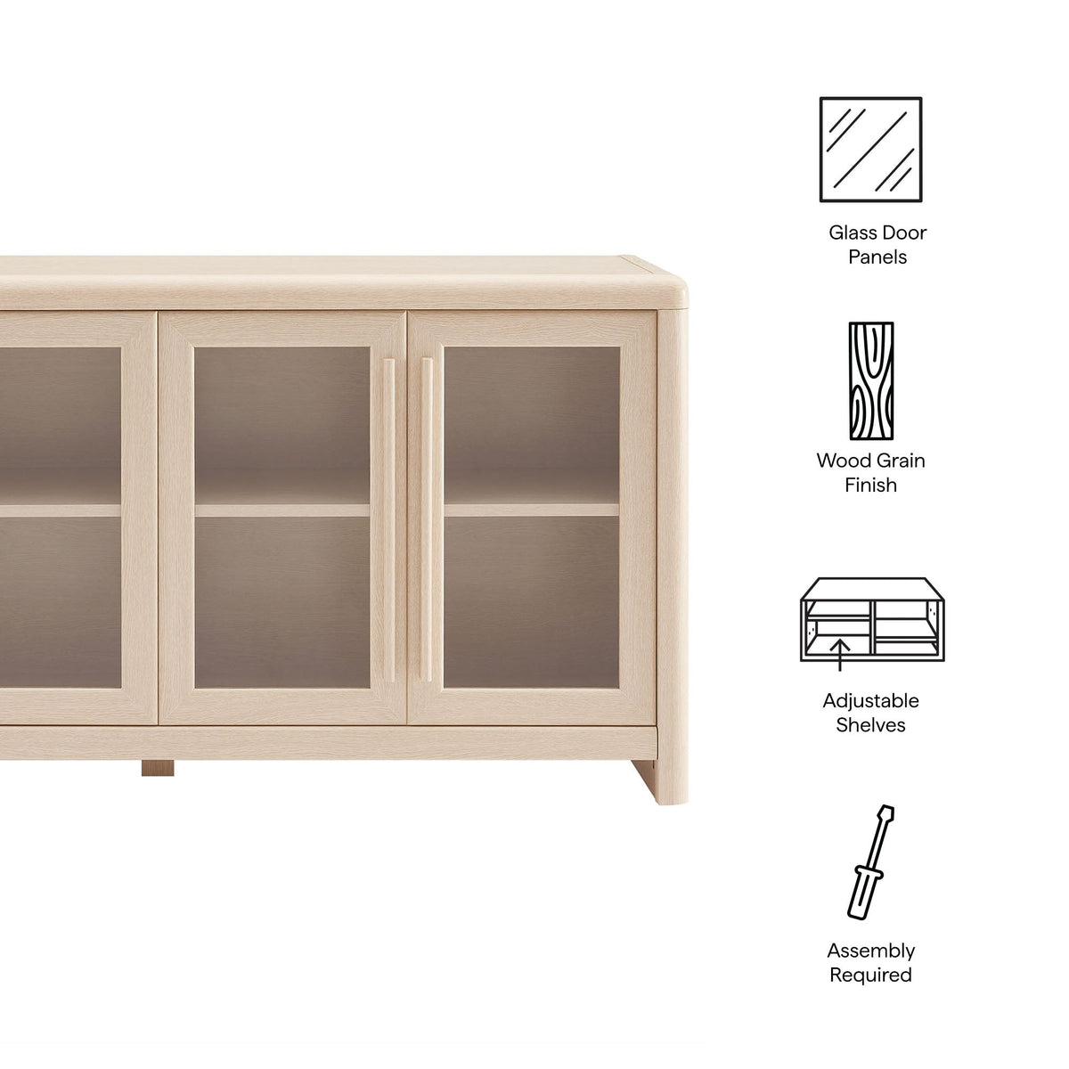 Evren 4-Door Sideboard Storage Display Cabinet by Modway, photo 2 of 7