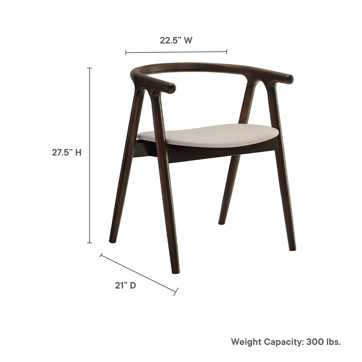Henry Vegan Leather and Wood Dining Chair, photo 13 of 14