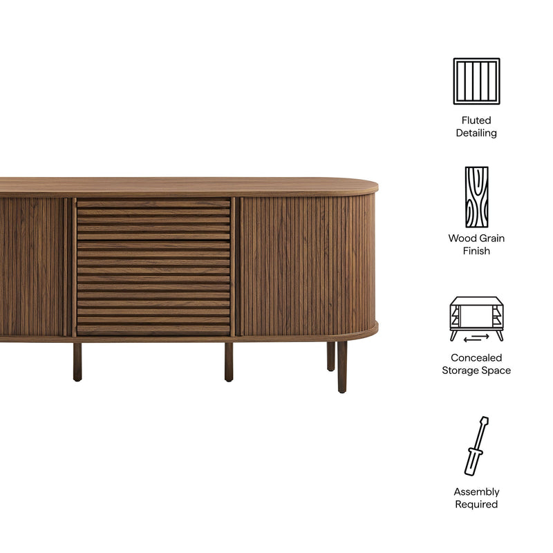 Harlan 67" Fluted Oval Sideboard Cabinet by Modway, photo 3 of 7