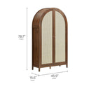 Calista 79" Tall Wide Rattan Arched Storage Cabinet by Modway by HouseOfZazla