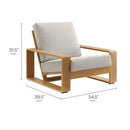 Lirienne 4-Piece Outdoor Patio Aluminum Faux Wood Furniture Set by HouseOfZazla