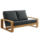 Lirienne Outdoor Patio Aluminum Faux Wood Loveseat by Modway by HouseOfZazla