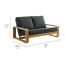 Lirienne Outdoor Patio Aluminum Faux Wood Loveseat by Modway by HouseOfZazla