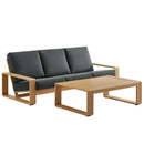 Lirienne 2-Piece Outdoor Patio Aluminum Faux Wood Furniture Set by HouseOfZazla