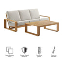 Lirienne 2-Piece Outdoor Patio Aluminum Faux Wood Furniture Set by HouseOfZazla