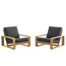 Lirienne Outdoor Patio Aluminum Faux Wood Armchairs Set of 2 by Modway by HouseOfZazla