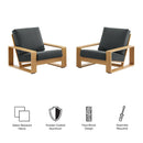 Lirienne Outdoor Patio Aluminum Faux Wood Armchairs Set of 2 by Modway by HouseOfZazla