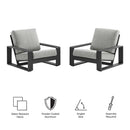 Lirienne Outdoor Patio Aluminum Faux Wood Armchairs Set of 2 by Modway by HouseOfZazla