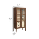 Nell 71" Glass Door Tall Display Storage Cabinet by Modway by HouseOfZazla