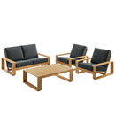 Lirienne 4-Piece Outdoor Patio Aluminum Faux Wood Furniture Set by Modway by HouseOfZazla