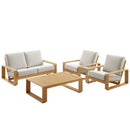 Lirienne 4-Piece Outdoor Patio Aluminum Faux Wood Furniture Set by Modway by HouseOfZazla