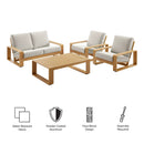 Lirienne 4-Piece Outdoor Patio Aluminum Faux Wood Furniture Set by Modway by HouseOfZazla