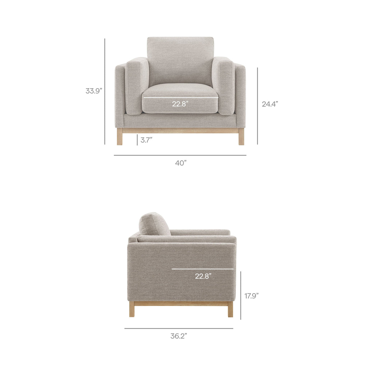 Roscoe Fabric Armchair by Modway, photo 17 of 21