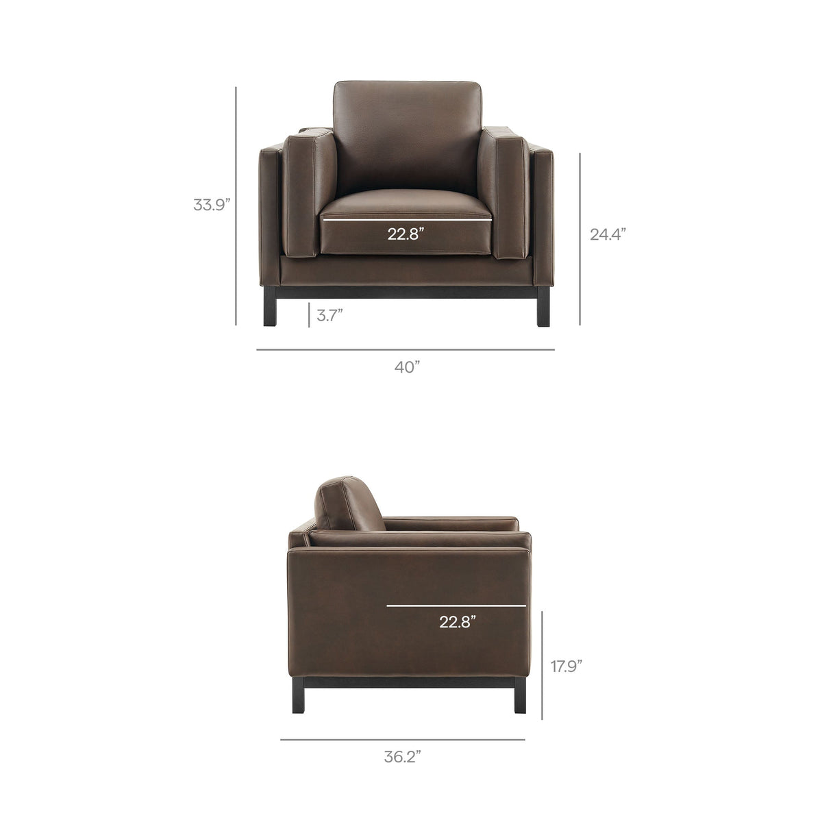 Roscoe Vegan Leather Armchair by Modway, photo 3 of 14