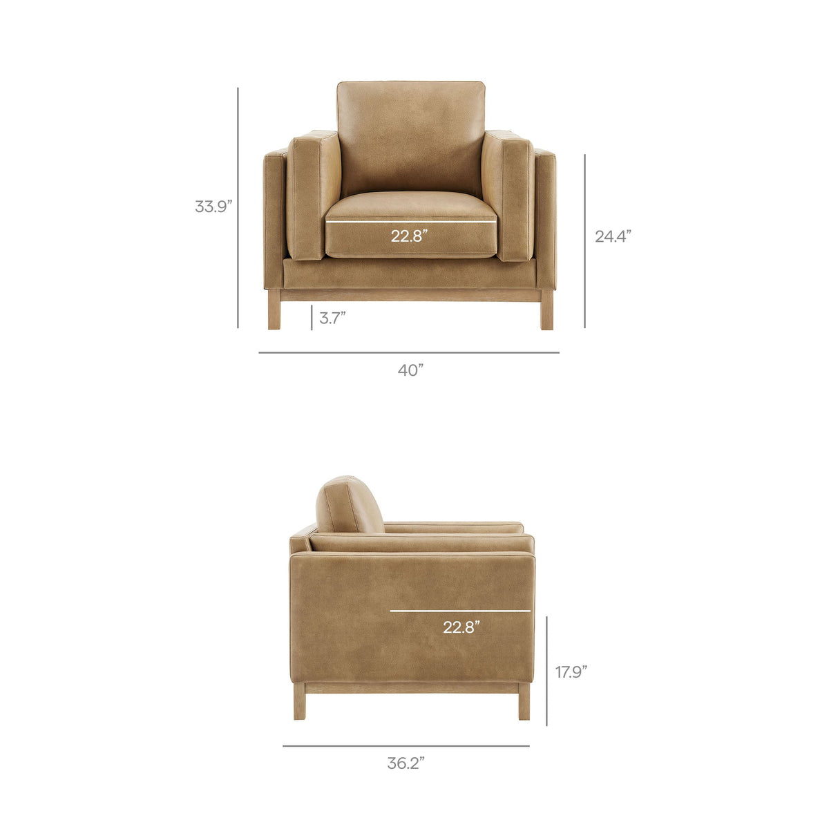 Roscoe Vegan Leather Armchair by Modway, photo 12 of 14