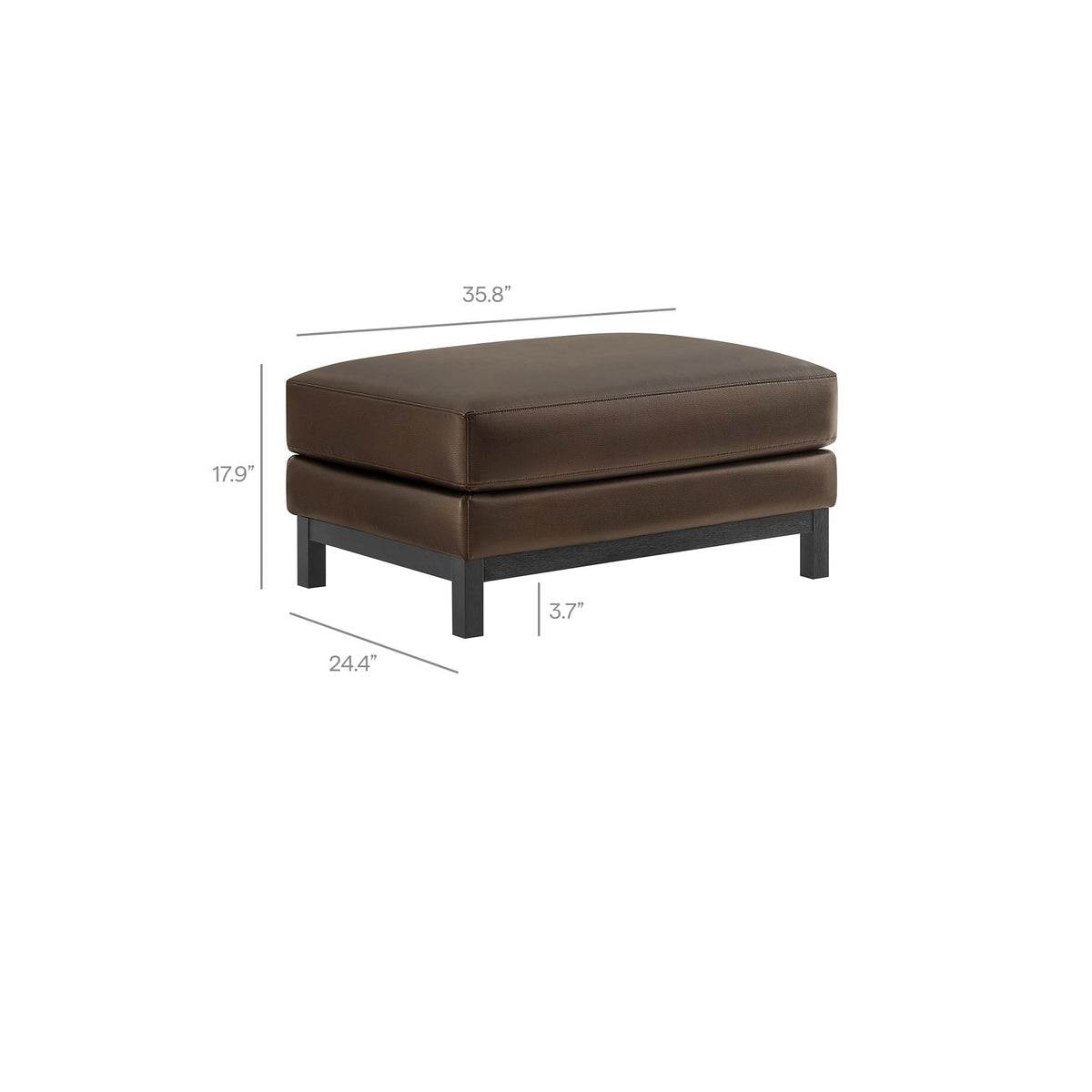 Roscoe Vegan Leather Ottoman by Modway, photo 3 of 14