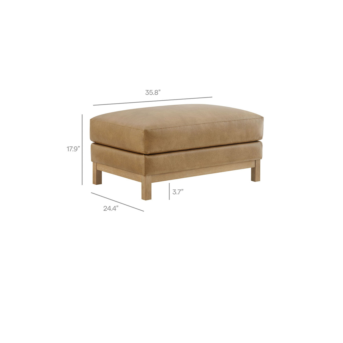 Roscoe Vegan Leather Ottoman by Modway, photo 12 of 14