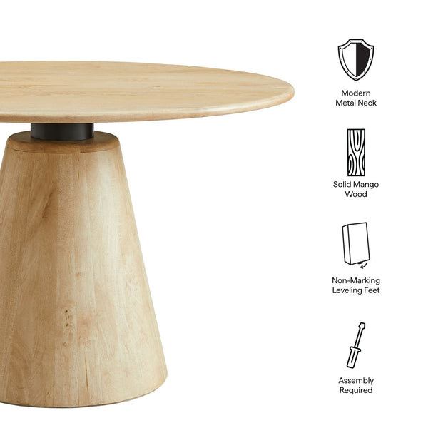 Sabelle 47" Round Wood Dining Table by Modway, photo 2 of 7
