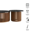 Fortitude Round Faux Marble Top Nesting Coffee Table Set by Modway by HouseOfZazla