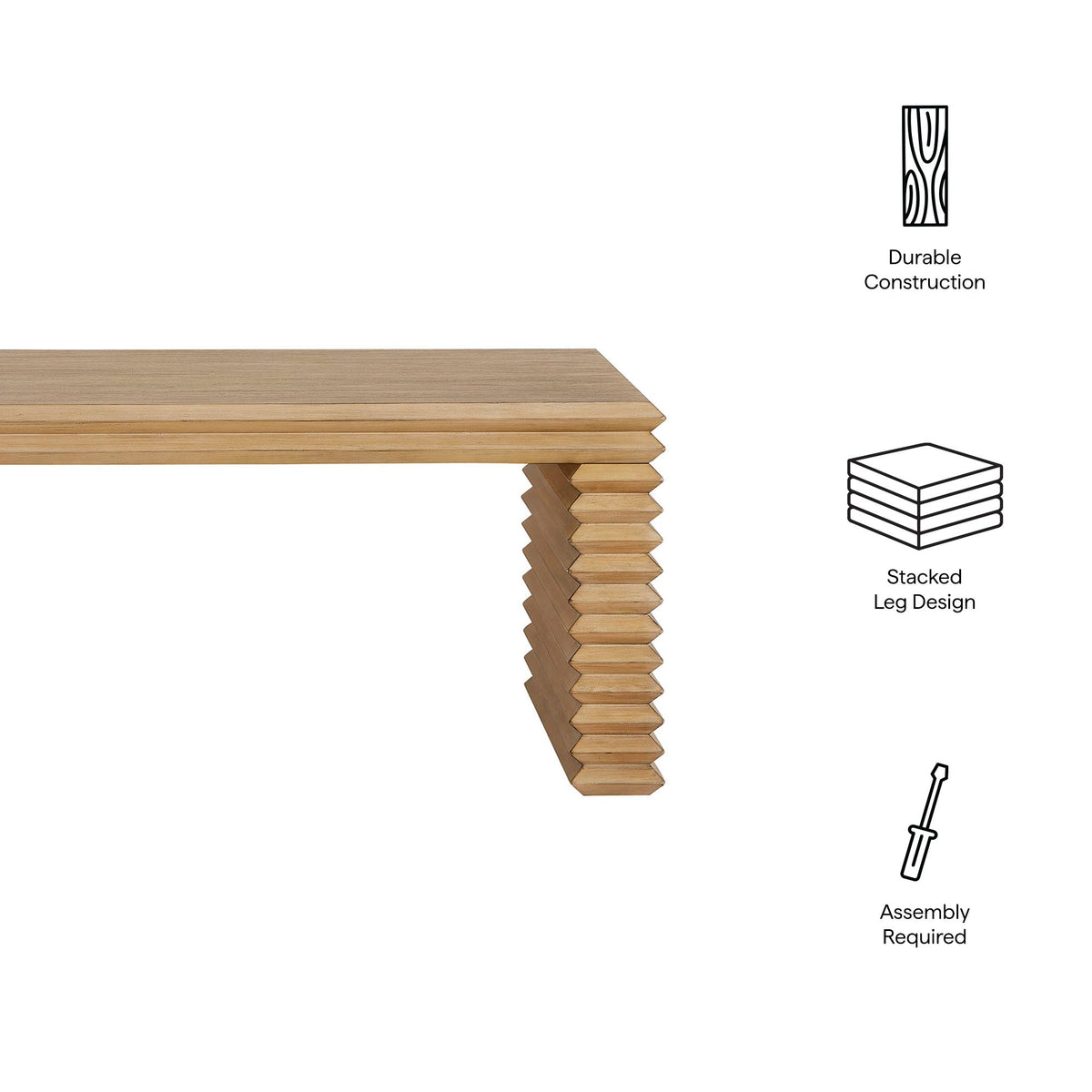 Canto Rectangular Stacked Design Coffee Table by Modway, photo 2 of 7