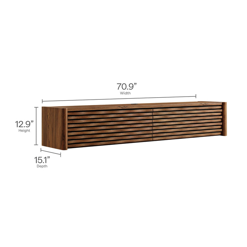 Emric Wave 71" Wall-Mounted TV Cabinet by Modway, photo 2 of 7