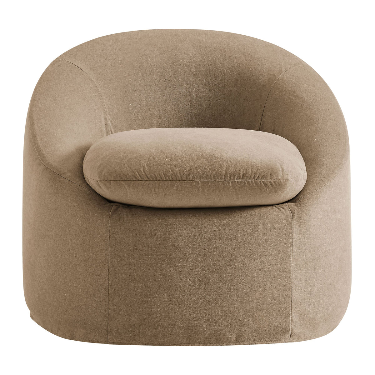 Sadie Slipcovered Linen-Blend Round Accent Chair by Modway, photo 6 of 40