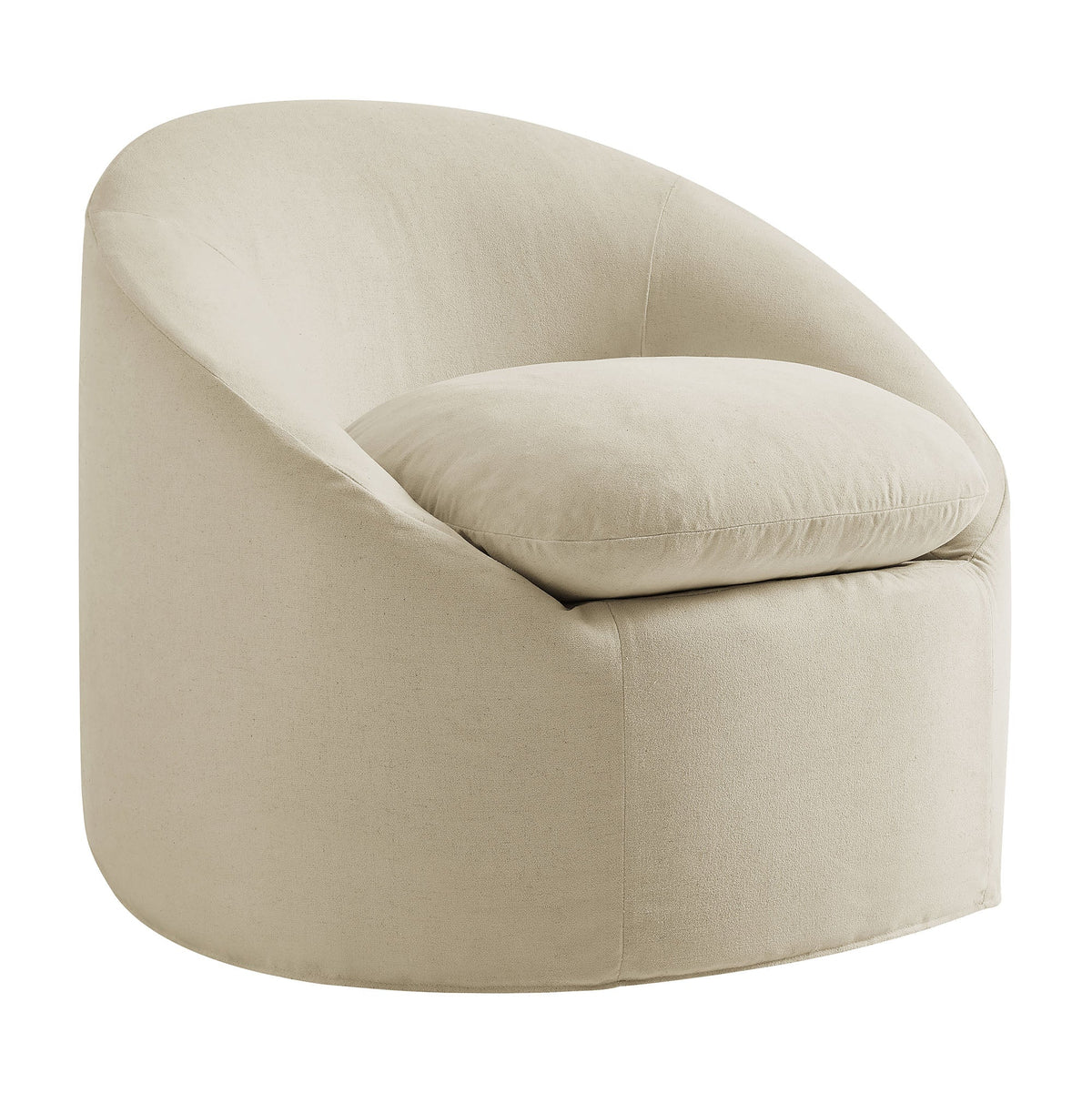 Sadie Slipcovered Linen-Blend Round Accent Chair by Modway, photo 27 of 40