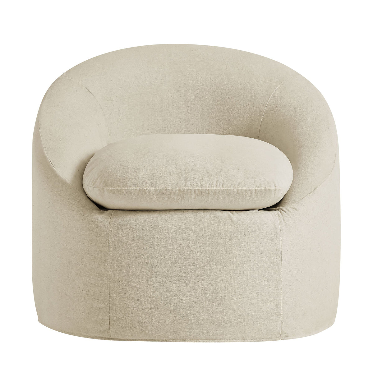 Sadie Slipcovered Linen-Blend Round Accent Chair by Modway, photo 32 of 40