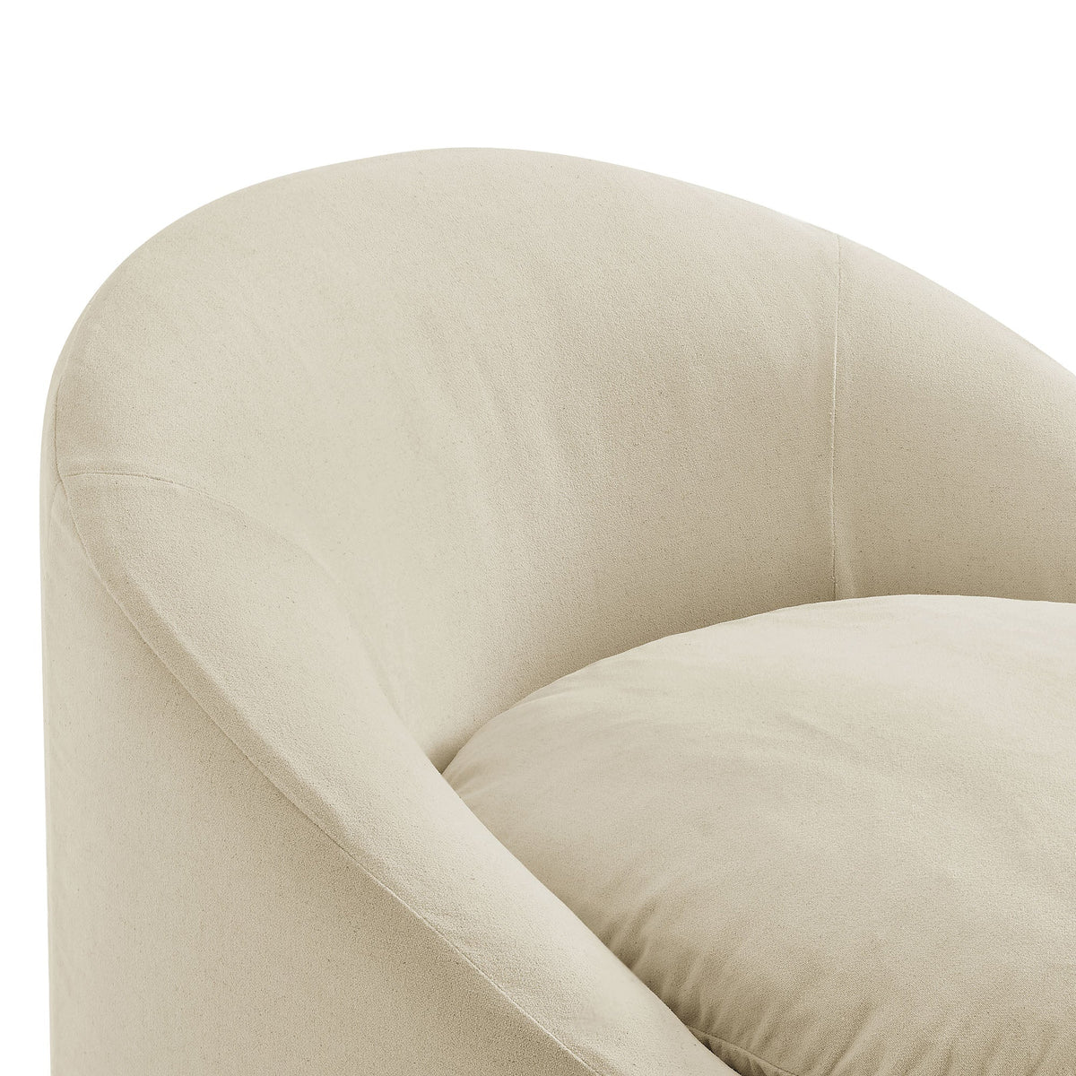 Sadie Slipcovered Linen-Blend Round Accent Chair by Modway, photo 33 of 40